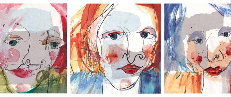 muss krankheitsbedingt verschoben werden..Kompaktworkshop: Intuitive Portraits und MixedMedia 18:00-20:00 Uhr
