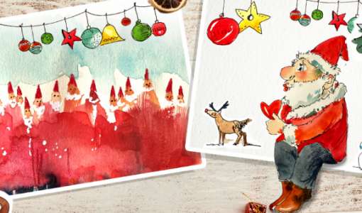 Kompaktworkshop: Weihnachtskartenfest - Kerzen, Kekse, Christbaumschmuck