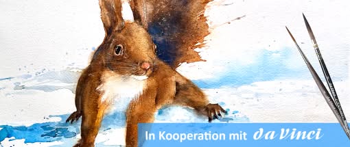 After Work: Das Weiß im (Tier)Aquarell - das Eichhörnchen